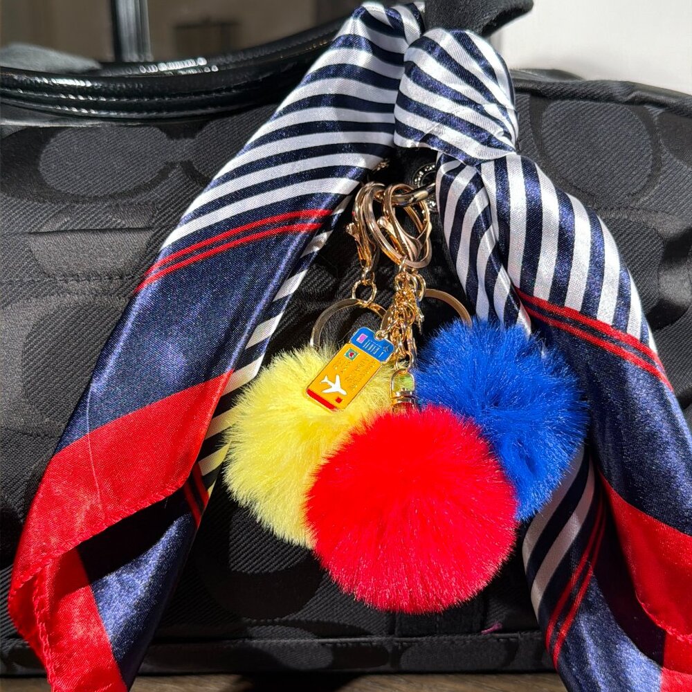 Southwest Airlines -Inspired Scarf & Bag Charm Set – Crew Bag Accessory - Picture 4 of 12